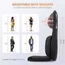 Snailax Neck Back Massager with Heat Full Body Massage Chair Pad