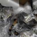 LVYEAYOU Chandelier Ceiling Fan, 23" Rustic Fandelier Ceiling Fan with Light, 4-Metal Rod Geometric Lantern Design, Vintage Hanging Ceiling Fans for Bedroom, Dining Room, Kitchen-Black Gold