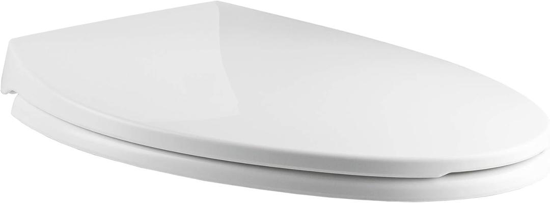 Woodbridge Toilet Seat with Cover, White, Slow-Close, Quick-Release for Easy Cleaning.Seat-03