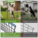 3-Layer No Dig Metal Dog Fence for Yard, 32in x 23.6ft, 10 Panels