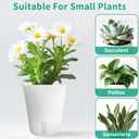 TCBWFY 4 Inch Self Watering Pots for Indoor Plants,8 Sets Self Watering Planter Pots with Visual Water Level Window and Multiple Vents,Self Watering Plant Pot for All House Plants,Flowers,Herbs