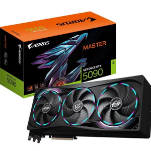 GIGABYTE AORUS GeForce RTX 5090 Master 32G Graphics Card, by NVIDIA, WINDFORCE Cooling System, DisplayPort & HDMI - Video Output Interface, 32GB 512-bit GDDR7, GV-N5090AORUS M-32GD Video Cardo