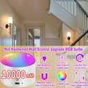 YHCDLAMP Battery Operated Wall Sconce Light with Remote Control, Dimmable Wall Sconce Set of 2 with White Fabric Shade, Wireless Battery Operated Wall Lamp for Bedroom Living Room, Bulb Included