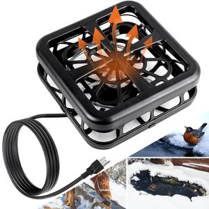 Lanathel 1500 Watt Pond Heater, Floating Pond Heaters for Outdoor Ponds with Fish, Water Trough Stock Tank Heater Deicer, Automatic Thermostatic Control with LED Indicator, 11.8 Ft Cord, Black (1500W)