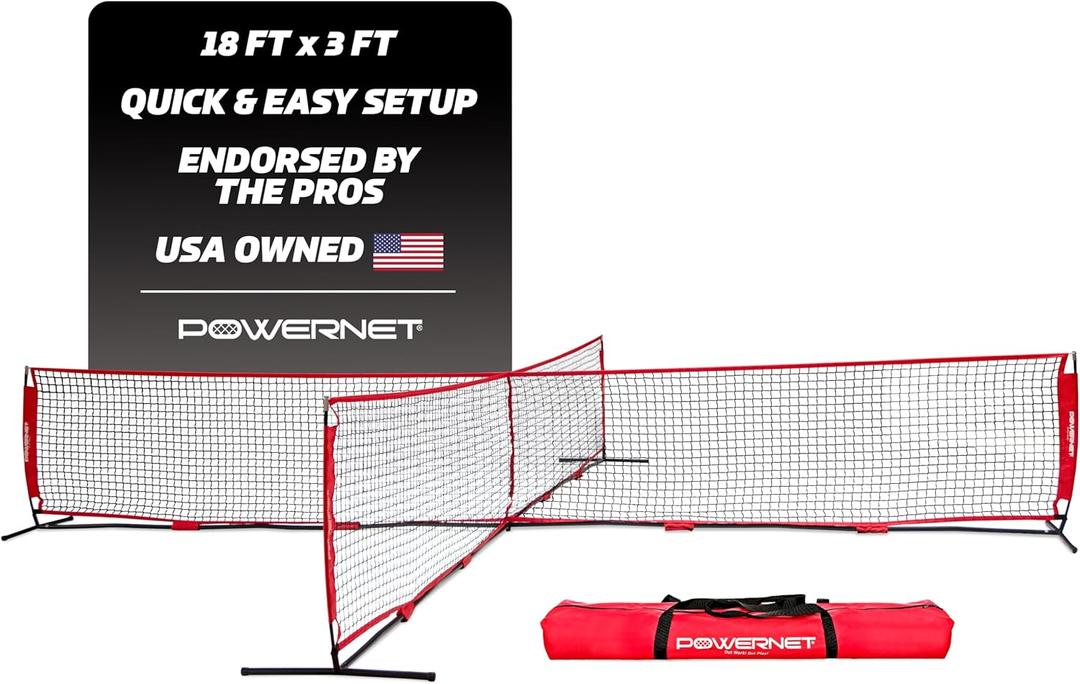 PowerNet 4 Way Soccer Net, Portable Indoor & Outdoor Soccer Training, Game and Training Equipment for Adults and Kids, Ideal for Backyard, Park or Beach, 2 Sizes