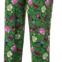 Invader ZIM Adult ZIM Gir and Pig AOP Tossed Print Sleep Pajama Pants Loungewear Sleepwear for Men Women (Green, XL)