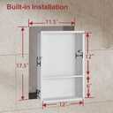 12 x 18 Shower Niche,Warm White Stainless Steel Recessed Shelf
