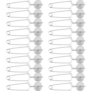 Yinder Loose Leaf Tea Infuser Stainless Steel Mesh Snap Tea Ball Strainers with Handle Metal (Silver)