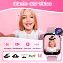 Kids Smart Watch Gift for Girls Age 5-12, 39 Games HD Touch Screen Watches with Video Camera Music Player Pedometer Flashlight 12/24 hr Educational Toys Birthday Gifts for Girls Ages 7 8 9 10