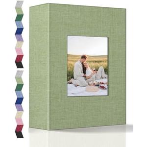 popotop Photo Album 4x6-100 Photos Photo Books with 100 Vertical Pockets,Linen Cover Albums for Family Wedding Anniversary Baby Vacation Pictures