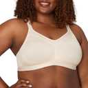 Playtex Women's 18 Hour Active Breathable Comfort Wireless Bra, Full Coverage Bra, Smoothing Support (38DD, Light Beige)