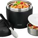 wiwens Thermo Food Jar for Hot Food Adults 32OZ Soup Thermo Lunch Containers Wide Mouth Vacuum Insulated Stainless Steel Leakproof Bento Box with Spoon