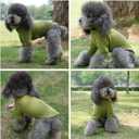 Lovelonglong Ribbed Dog T-Shirt Cotton Knitted Dog Sweaters for All Season Pet T-Shirts for Large Medium Small Dogs Olive Green M