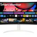 LG 34SR60QC-W 34-inch QHD (3440x1440) Curved Smart Monitor with Streaming, UltraWide Screen, webOS, HDR10, 100Hz, Built-in Speaker, AirPlay2, Screen Share, Bluetooth, ThinQ App, White