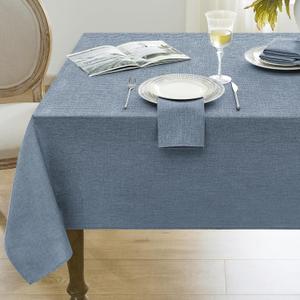 Softalker Blue Tablecloths Rectangular 84x60 inch Linen Textured Table Cloth Waterproof, Stain and Wrinkle Resistant, Outdoor Table Cloth for 6 Foot Rectangle Tables Decor for Party Holiday Birthday