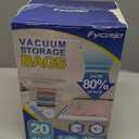 Vacuum Storage Bags with Hand Pump, Plastic Packaging Bags, 80% Space Saver Vacuum Seal Bags for Clothing, Travel Lugggage, Blankets, Comforters, 20 Combo