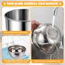 Zhehao 4 Pack Hanging Dog Water and Food Bowls for Kennel Cage, No Spill Dog Crate Water Bowl, Stainless Steel Bowls Dish for Dogs Crate Cage Accessories (35oz & 50oz & 65oz)