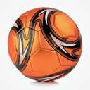Western Star Soccer Ball Size 3 & Size 4 & Size 5 - Official Match Weight - 6 Designs - Youth & Adult Soccer Players - Attractive and Durable Design - Match Grade Soccer Ball (Amber Orange)