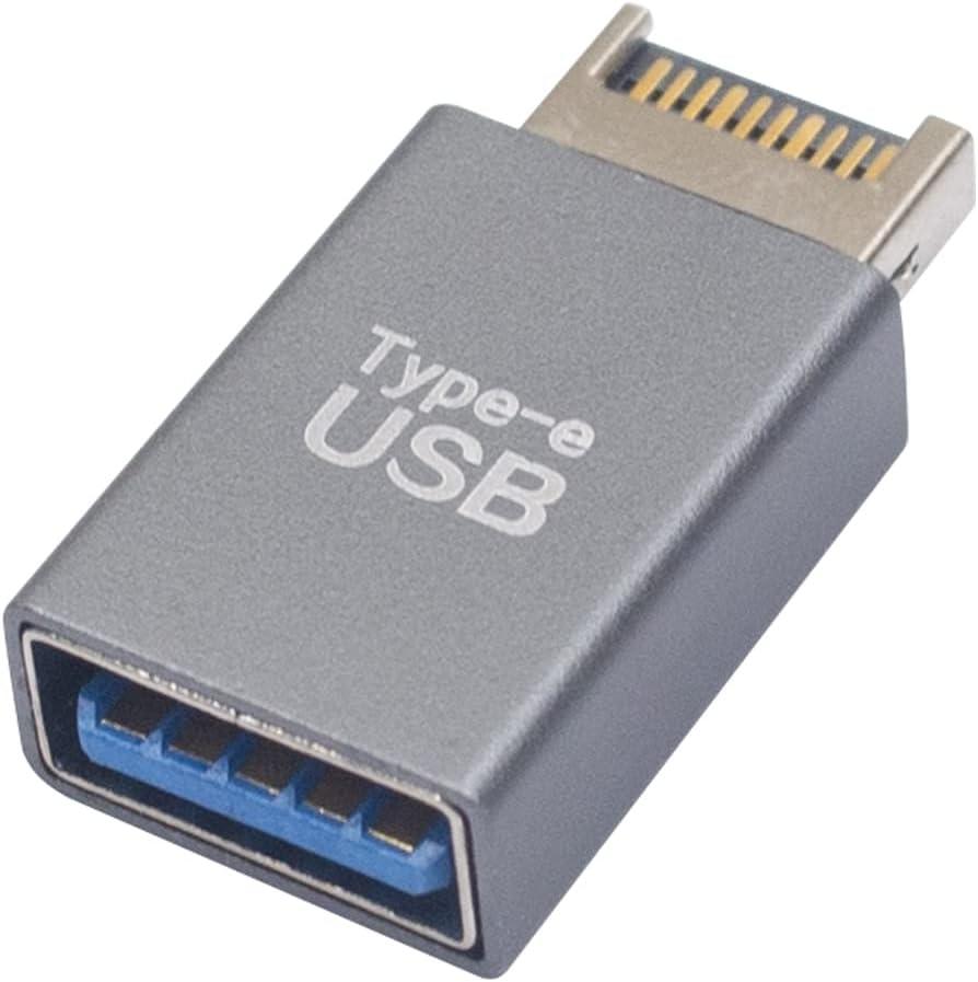 Duttek USB 3.1 Motherboard Adapter Converter 1 Pack, 10Gbps High Speed 3.1 USB Type-E Male to USB3.0 Female Motherboard Internal Adapter for Computer.