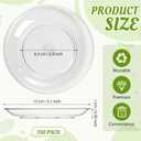 Zopeal 150 Pcs 5 Inch Plastic Dessert Plates Bulk Disposable Small Clear Appetizer Round Wedding Cake Plates Heavy Duty for Dinner Party BBQ Picnic Travel Event Birthday Supply
