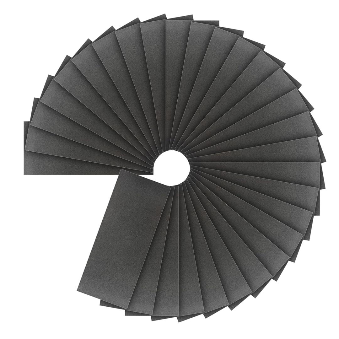 30-Sheet 320 Grit Wet Dry Sandpaper, 9 x 3-2/3 Inch Sand Paper Silicon Carbide Abrasive Sanding Sheets for Woodworking, Automotive and DIY Projects