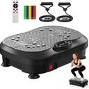Vibration Plate Exercise Machine for Lymphatic Drainage with 200 Levels, Whole Body Fitness Workout Equipment Stand Shake Board Sport Gym for Weight Loss Fat Burner for Women Men