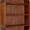 Kate and Laurel Hutton Midcentury Capsule Wall Shelf; 16 x 28; Walnut Brown; Geometric Decorative Shelves for Wall