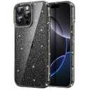 JETech Glitter Case for iPhone 16 Pro Max 6.9-Inch, Bling Sparkle Shockproof Phone Bumper Cover, Cute Sparkly for Women and Girls (Black Titanium)