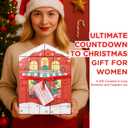 Advent Calendar 2025-24 Days of Skincare Beauty Advent Calendar for Adults, Christmas Gifts for Women, Bath and Body Gift Set for Teen Girls, Girlfriend, Wife (Red)