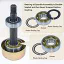 2 Pack AM144608 Spindle Assembly Kit Replace John Deere Spindle Assembly AM144608 John Deere AM144608 Spindle for John Deere S240, X350, X380, Z335E, Z355E, Z375R, Z525E ZTrak Mowers