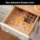 Cooyes Shelf Liner  Non-Slip Cabinet & Drawer Liner for Kitchen  Non-Adhesive Waterproof Shelf Paper with Modern Pattern  Durable EVA Cabinet Mat  Easy to Cut (Amber,11.8" W x 118" L)