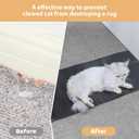 Carpet Protector for Pets Cat Carpet Protector for Doorway, Anti Scratch Under Door Cat Scratch Protector Mat, Easy to Cut Plastic Stopper (Black, 3.6FT-2pack)