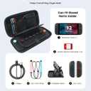 TRANSNOVO Carrying Case for Nintendo Switch 2 2025 - Travel Case with 24 Game Card Slots for Switch 2, All in One Cases Accessories Bundle with Screen Protector, 6 Thumb Grip, Stand, Pouch for Console
