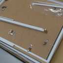 11x14 Picture Frames set of 3, Made of Glass and White Wooden Photo frame - Displays 8x10 Picture with Mat or 11 x 14 Poster without Mat, Wall Collage Frame set