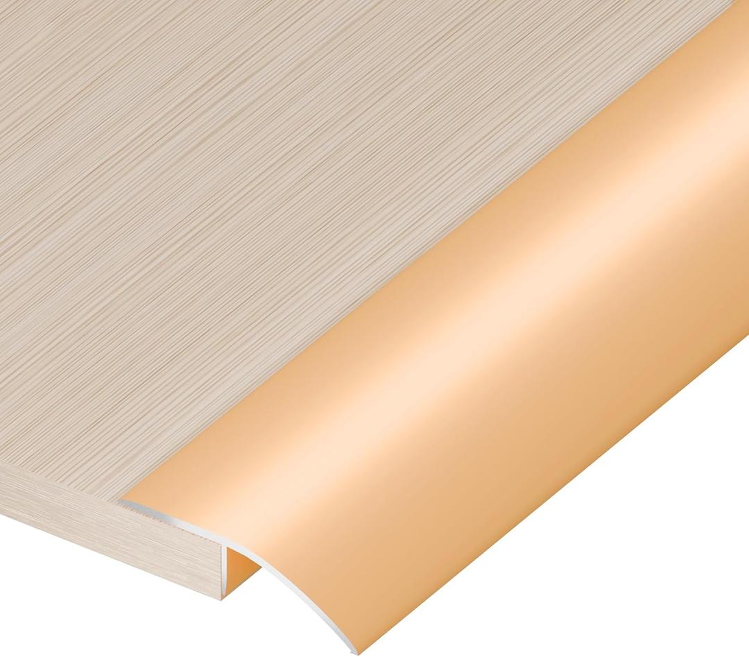 36” Aluminum Floor Transition Threshold Strip, Bridge The Height Gap Between 0.2 to 0.7 inches for Doorway Ramp Tiles Laminate Planks (Gold, 35.4“x1.7”)