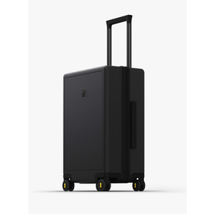 LEVEL8 Hard Shell Carry on Luggage Airline Approved, Carry-on Suitcases with Wheels, Lightweight Luminous Textured Hardside Travel Bag with Tsa Lock, 20 Inch, Black