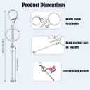 RF REENFAYA Beadable Keychain Bars Bulk Blank Creative Cute Keychains Bar with Baseball PVC Keychain Gifts for DIY Crafts