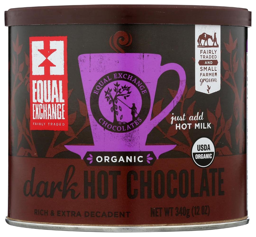 Equal Exchange Organic Dark Hot Chocolate, 12 Ounce, BBD Jan 21 2027