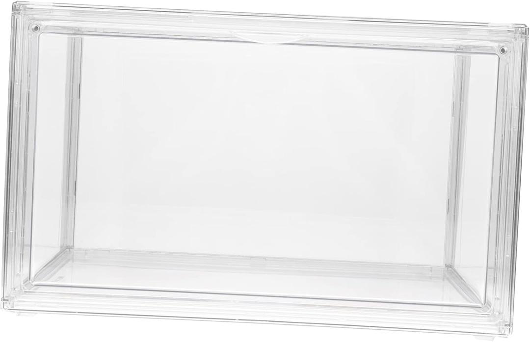 Acrylic Stackable Book Storage Box Bins for Organization Bookcase Cube Storage Sealed Bookshelf