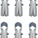 6 Pcs T Pipe Connector Tee Clamp Fittings,Fit OD 3/4 inch (19.1mm) Carbon Steel End Rail Tee Clamps,Chain Link Fence,Bolts and Nuts Included,for DIY Shelf Garden Support