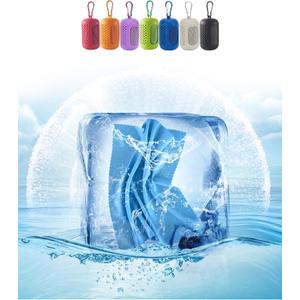 SanCHHNANG Cooling Towel(7Pcs),Sweat,Gym,Yoga Towel with Silicone Storage Bag,Basketball,Camping Hiking,Golf