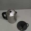 Amazon Basics Electric Stainless Steel Kettle for Tea and Coffee, BPA-Free, Fast Boiling, Auto Shut-Off, 1 Liter, 1500W, Black and Silver