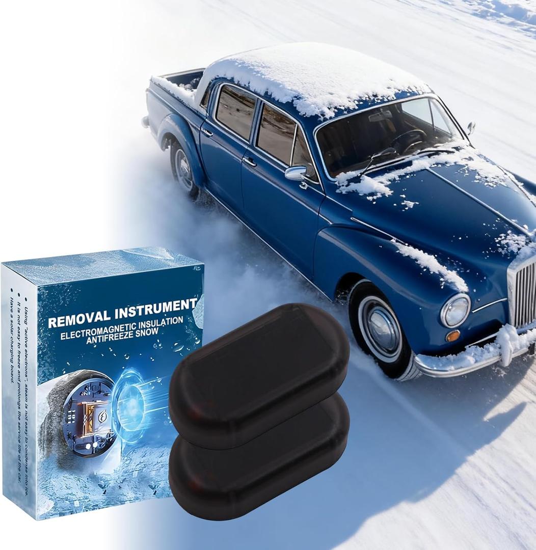 Anti-Freeze Electromagnetic Car Snow Removal Device, Electromagnetic Interference Antifreeze Snow Removal Instrument, Automotive Electromagnetic Snow Removal Tool Car Defroster (2pcs)