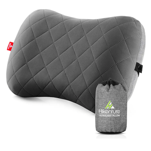 Hikenture Camping Pillow with Removable Cover - Ultralight Inflatable Pillow for Neck Lumbar Support - Upgrade Backpacking Pillow - Washable Travel Air Pillows for Camping, Hiking, Backpacking
