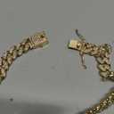 Tallew Gold Dog Chain Diamond Collar Walking Metal Chain Necklace with Secure Buckle Pet Cuban Style Collar Jewelry Accessories for Small Medium Large Dog Cats (12 inch)