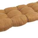 Blazing Needles Microsuede Tufted Bench Cushion, 46" x 19", Camel