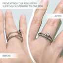 3 x Ring Size Adjuster for Loose Rings,12 Pack-6 Sizes Ring Guards Fitter Resizer,Invisible Coil Wrap Ring Tightener for Women & Men, Spacers Inserts Make Rings Smaller Without Resizing (Clear)