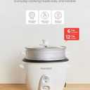 CUCKOO One Touch Rice Cooker 12-Cup Cooked, Small Rice Cooker & Warmer with Steamer Tray, Versatile Grain Cooker, Soup Maker, Auto Keep Warm, 6-Cup Uncooked, White (CR-0601C) White
