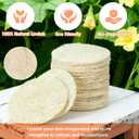 Nogeqi 30 Pcs Natural Loofah Sponge Pads, 2.36 Inch Exfoliating Body Facial Scrub Pads for Makeup & Dead Skin Masks Removal Washing Face, Exfoliator Scrub Brush for Men Women Bath Shower Spa
