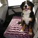 Dog Car Seat Cover for Back Seat, Purple Flannel Pet Bed Mat, Non-Slip Waterproof Bottom, Washable Dog Bed & Seat Protector for Cars SUVs Trucks, Fits Backseat Extenders, 59.1 x 23 Inches